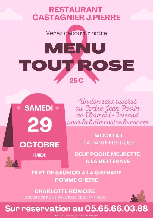 Repas octobre rose 2022 Mur de Barrez